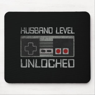 Mousepad Novo Nível de Marido Desbloqueado Recém-Casado Gam