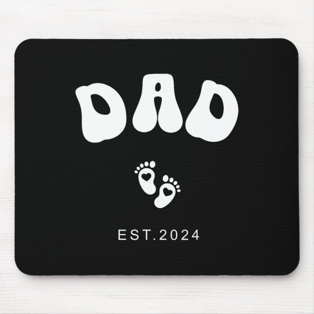 Mousepad Novo papai Nova Mãe Oferece Presentes Para Mulhere (Frente)