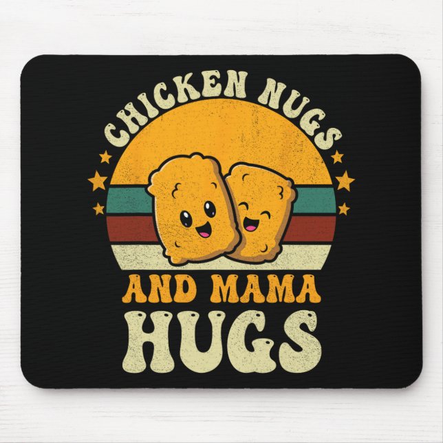 Mousepad Nugs E Mamãe Abraçam Toddler Por Amor De Frango Nu (Frente)