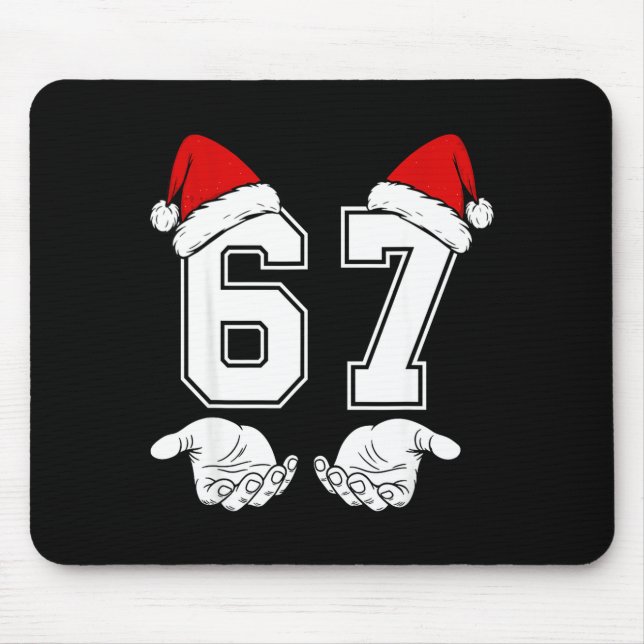 Mousepad Number 67 Matching Six Seven 6 7 Meme 6 7 Christma (Frente)