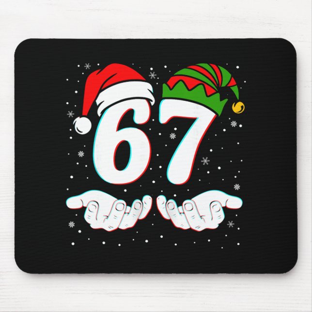 Mousepad Number 67 Matching Six Seven 6 7 Meme 6-7 Christma (Frente)