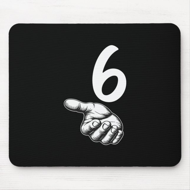 Mousepad Number 6 Matching Duo 67 Meme Gen Alpha Slang Hall (Frente)