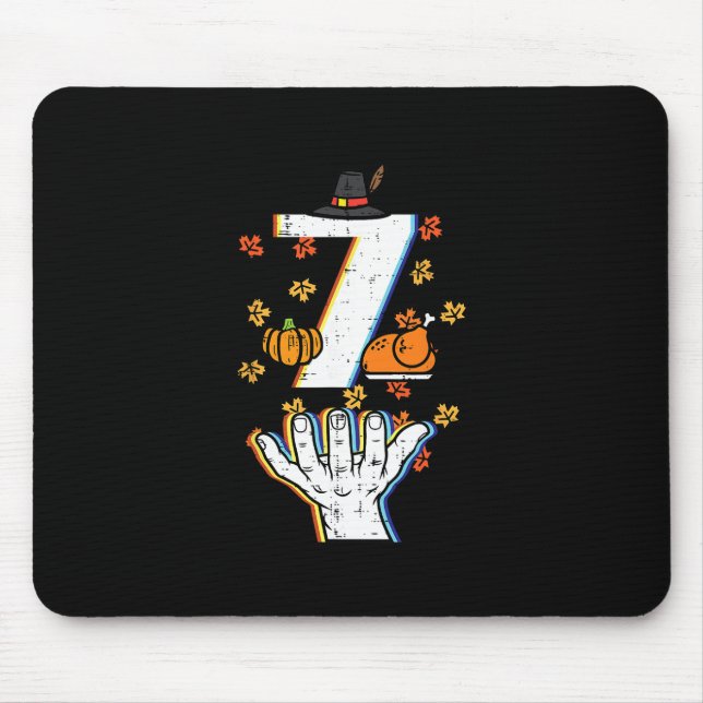 Mousepad Number 7 Matching 67 Meme Thanksgiving 6 7 Men Wom (Frente)