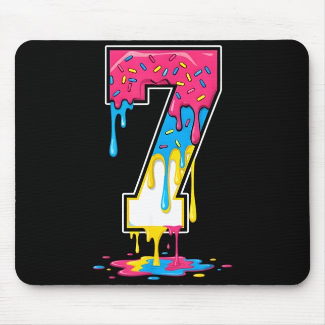 Mousepad Number 7 Team Srts Ice Cream Drip Matching Varsity (Frente)