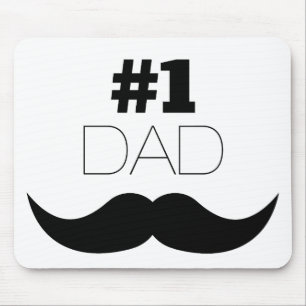 Mousepad Número 1 - bigode preto Pai - Número um