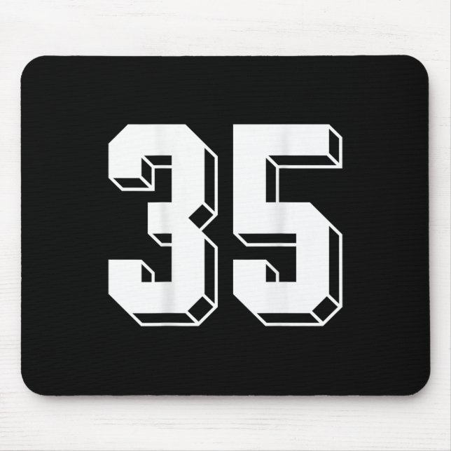 Mousepad Número 35 Ckside - Camisa de time retrô dos anos 8 (Frente)