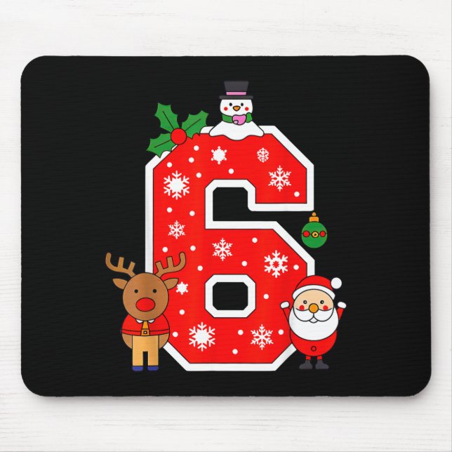 Mousepad Número 6 67 Meme Roupas de Casal de Natal Combinan (Frente)
