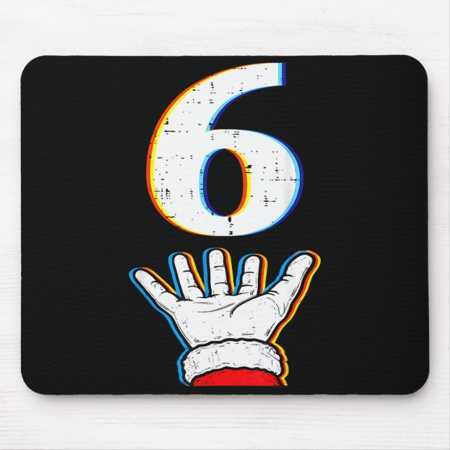 Mousepad Número 6 Correspondente 67 Meme Natal Pijamas Home (Frente)