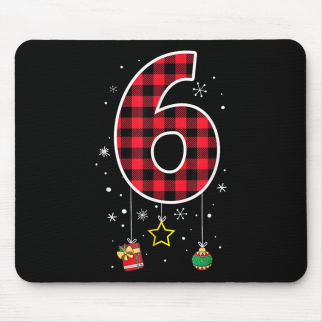 Mousepad Número 6 Dito de Meme Engraçado 6 7 Seis Sete Nata (Frente)