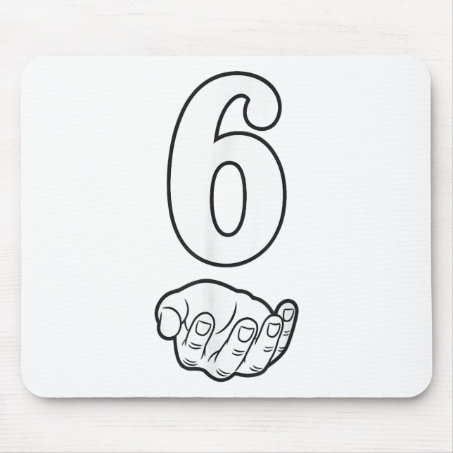 Mousepad Número 6 Divertido 67 Seis Sete Meme Mãos Casal Co (Frente)