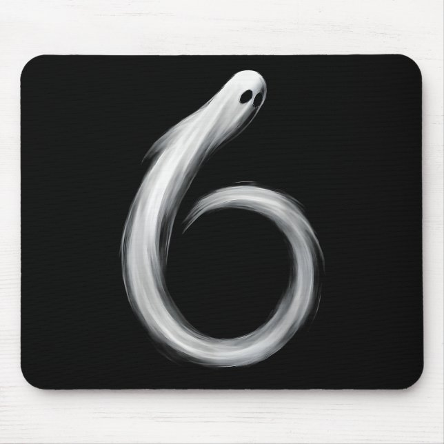 Mousepad Número 6 Fantasma Divertido Seis Sete 67 Meme de H (Frente)