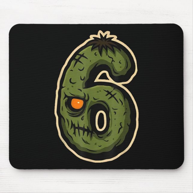 Mousepad Número 6 Monstro 67 Meme Casal Combinando Hallowee (Frente)