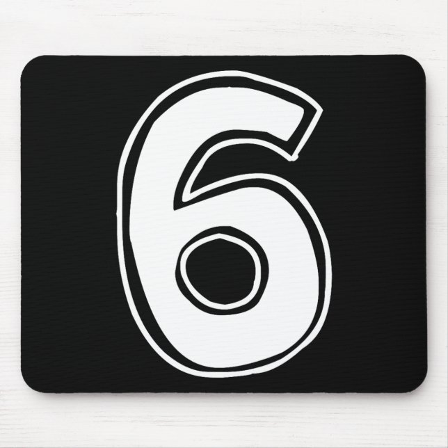 Mousepad Número 6 Seis Sete 6 7 Meme 67 Engraçado Aniversár (Frente)