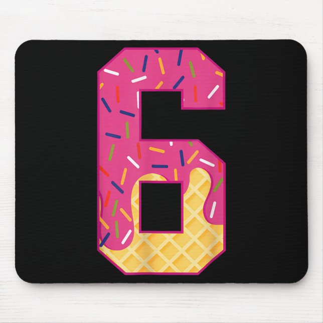 Mousepad Número 6 Sorvete Gotejamento 67 Casal Meme Hallowe (Frente)