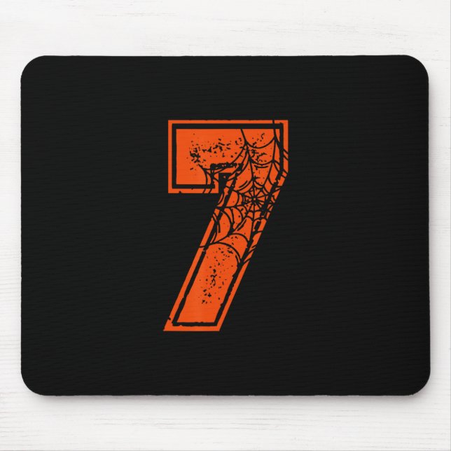 Mousepad Número 7 67 Meme Fantasia de Abóbora de Halloween  (Frente)