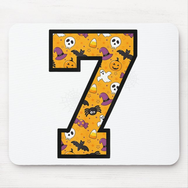 Mousepad Número 7 Dito de Meme Engraçado 6 7 Seis Sete Hall (Frente)