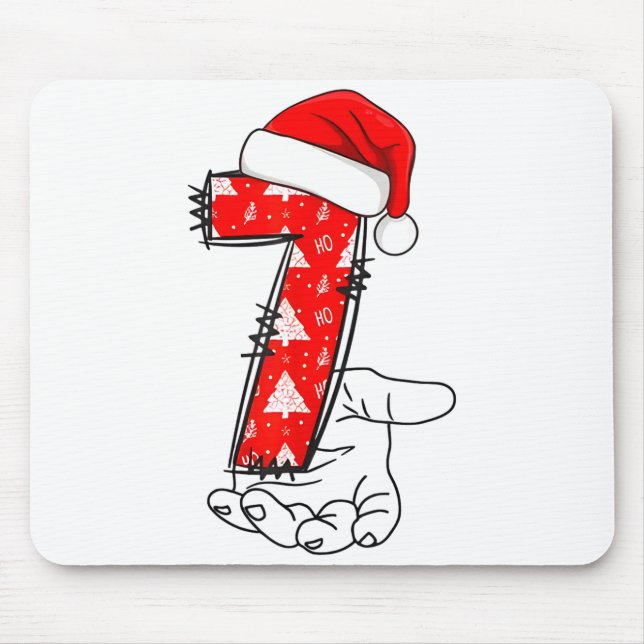 Mousepad Número 7 Fantasia de Natal do Meme 67 Corresponden (Frente)