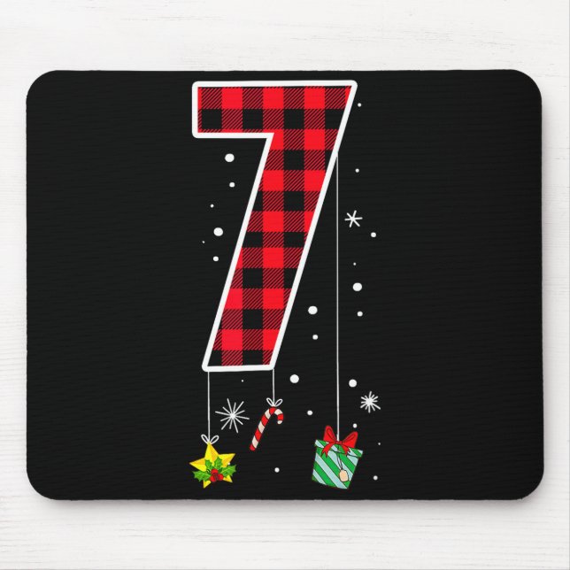Mousepad Número 7 Piada de Meme Dizer 6 7 Seis Sete Natal (Frente)
