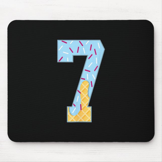 Mousepad Número 7 Sorvete Gotejamento 67 Casal Meme Hallowe (Frente)