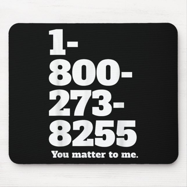 Mousepad Número da linha direta suicida (Frente)