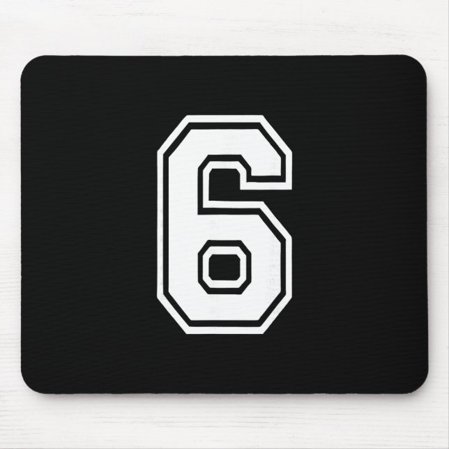 Mousepad Número Divertido 6 67 Fantasia de Meme Grupo Corre (Frente)