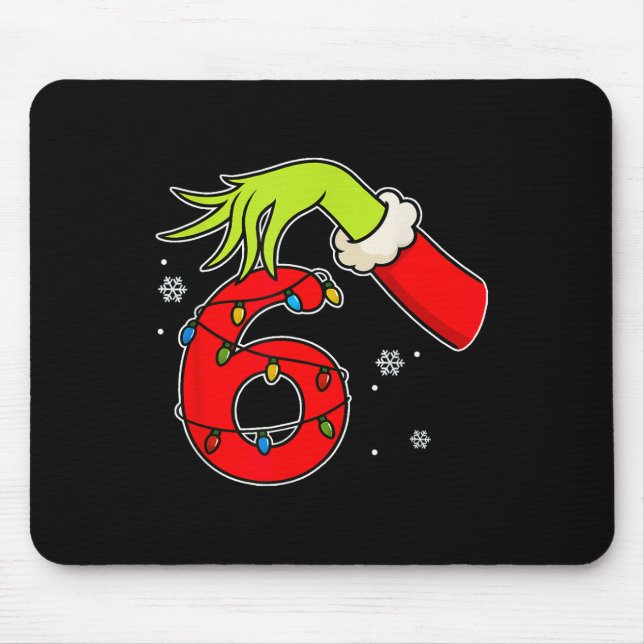 Mousepad Número Divertido 6 Natal 67 Seis Sete Meme Xmas Ho (Frente)