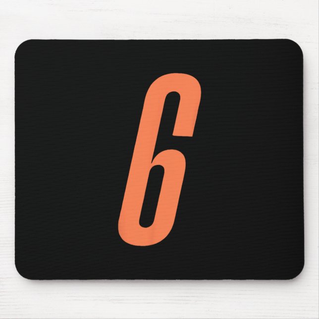 Mousepad Número Laranja 6 7 Funny Meme Halloween Correspond (Frente)