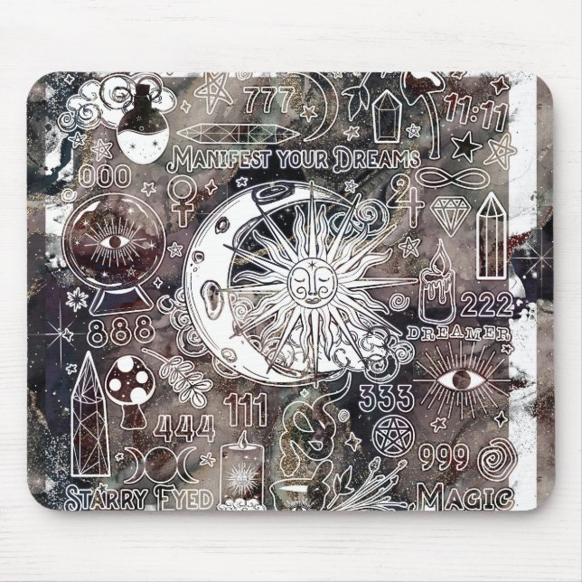 Mousepad Numerologia Sortuda Manifestando Magia Galáxia Gru (Frente)