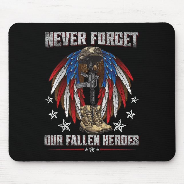 Mousepad Nunca Esqueça o Dia do Memorial dos Heróis Falecid (Frente)
