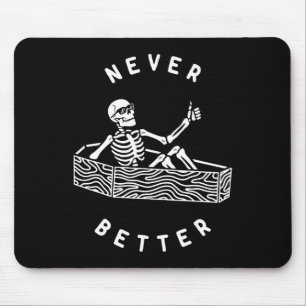Mousepad Nunca Melhor Esqueleto Divertir O Halloween