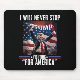 Mousepad Nunca Parará De Lutar Pela América Trump 2024