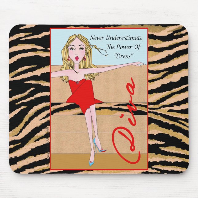 Mousepad "Nunca subestime o poder do vestido!" (Frente)