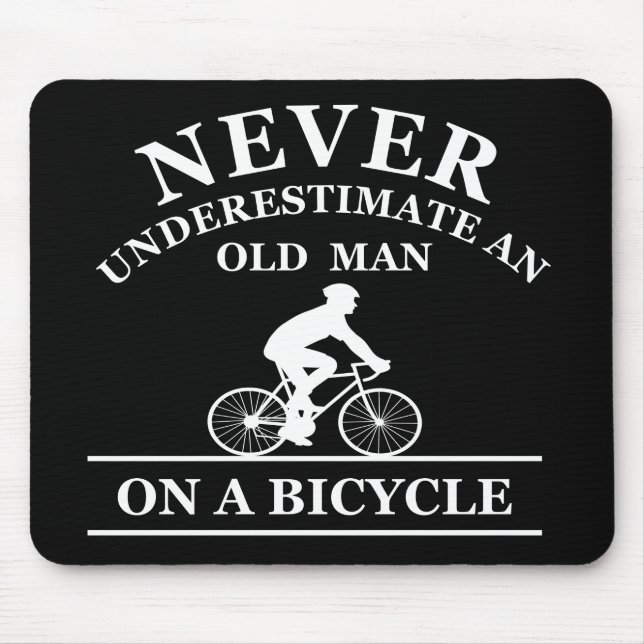 Mousepad nunca subestime um velho de bicicleta (Frente)