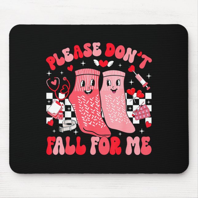 Mousepad Nurse Valentines Day Non Slip Socks Please Don't F (Frente)