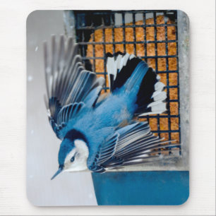 Mousepad Nuthatch Branca em Neve - Foto original