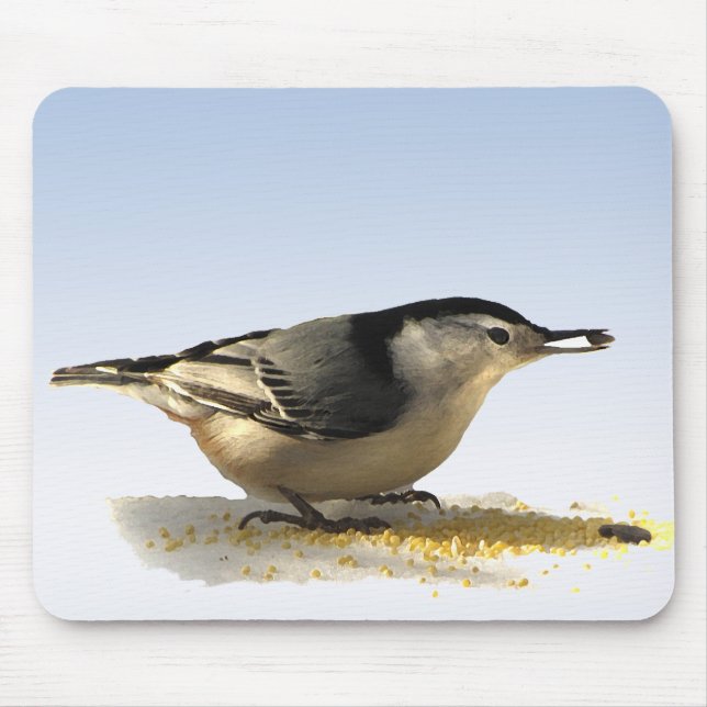 Mousepad Nuthatch de peito branco (Frente)