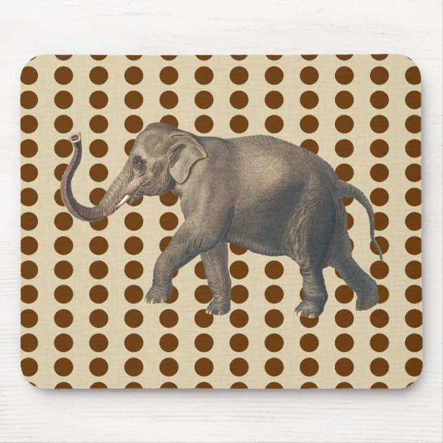 Mousepad Nutmeg Spice Moods Dots com Elefante (Frente)