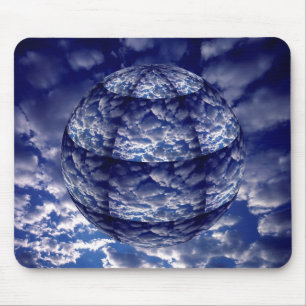 Mousepad Nuvem abstrata esfera 3D