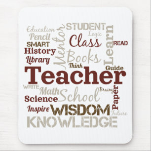 Mousepad Nuvem de Palavras de Professor