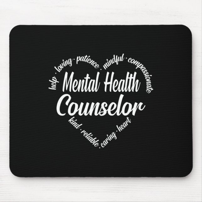 Mousepad Nuvem de Palavras do Coração do Conselheiro de Saú (Frente)
