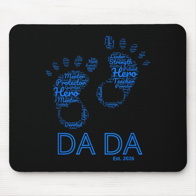 Mousepad Nuvem de Palavras do Dia dos Pais Dada Est 2026 Be (Frente)
