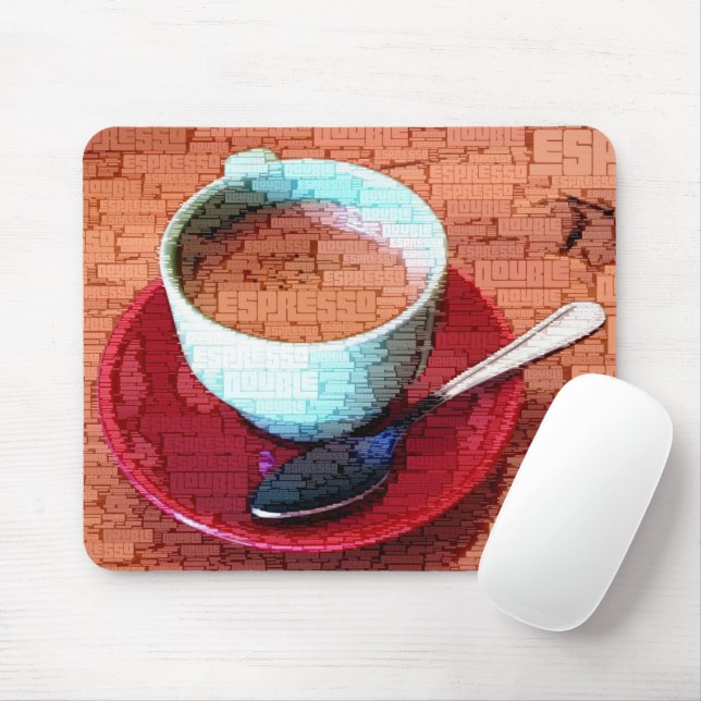 Mousepad Nuvem de Palavras Espresso para Taça e Spoon (Com mouse)