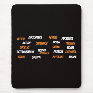 Mousepad Nuvem de Palavras Motivacionais Personalizada