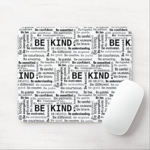 Mousepad Nuvem de Palavras Seja Gentil palavras inspiradora