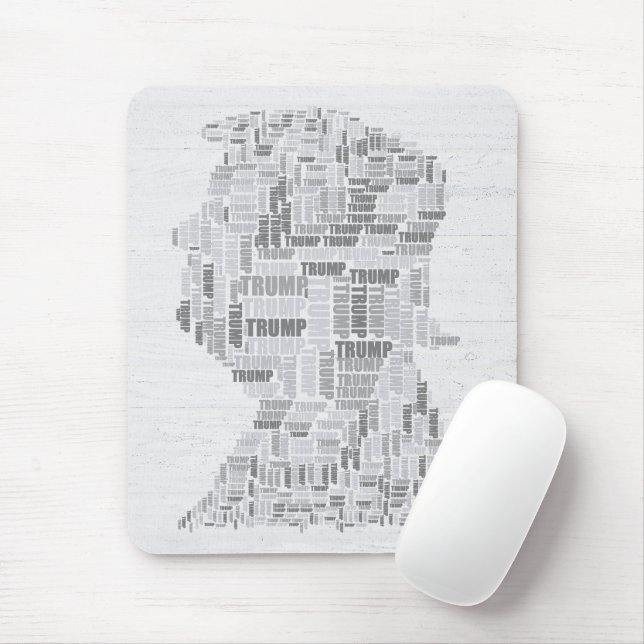 Mousepad Nuvem de Palavras TRUMP em Madeira (Com mouse)