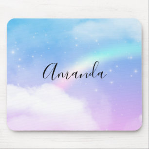 Mousepad Nuvens de Pastel mágicas e arco-íris