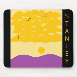 Mousepad Nuvens do Pôr do Sol sobre Colinas Roxas: