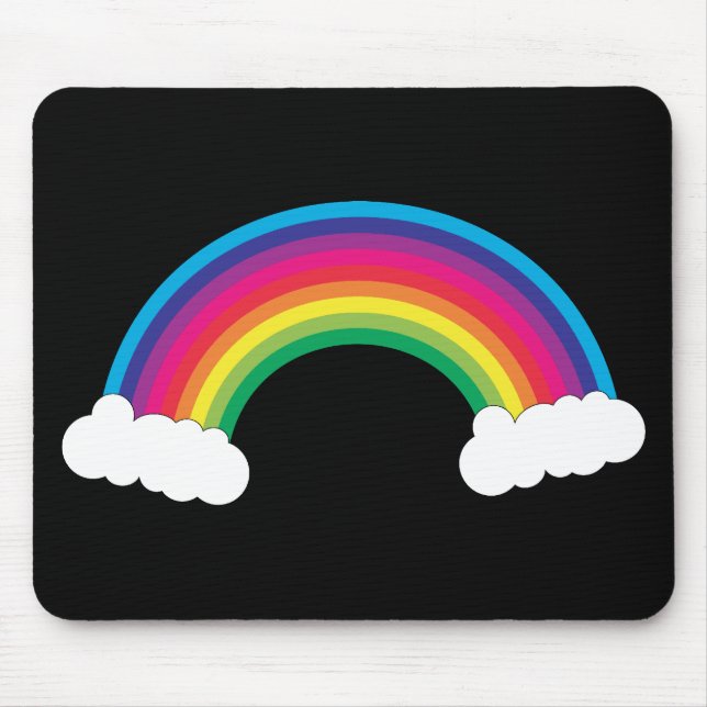 Mousepad Nuvens e Arco-Íris Negros Tortos (Frente)