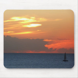 Mousepad Nuvens solares e paisagem marinha