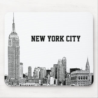 Mousepad NYC Skyline Etch 01